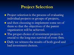 Project selection - How to choose meaningful projects that will succeed